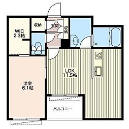 ChezRaphael 1LDKの間取図画像