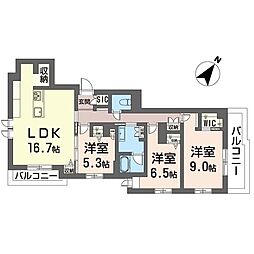 ニワヤ 3LDKの間取図画像