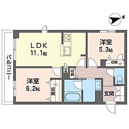 間取図画像 2LDK