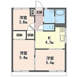 サン・バレー小雀 3Kの間取図画像