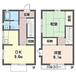 タウンハウス 2DKの間取図画像