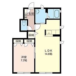 レジデンシア1 1LDKの間取図画像