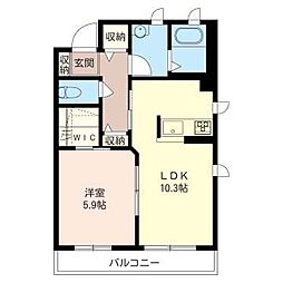 フォンターナ1 1LDKの間取図画像