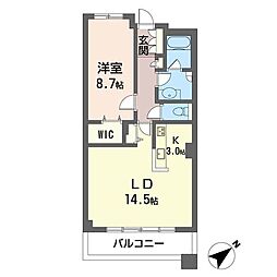 マストライフ馬車道 1LDKの間取図画像