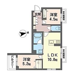 マリンレジデンス 2LDKの間取図画像