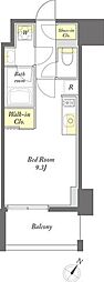 プライムメゾン横浜WEST ワンルームの間取図画像