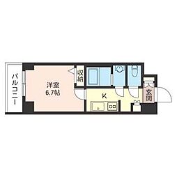 セレーナ片倉 1Kの間取図画像