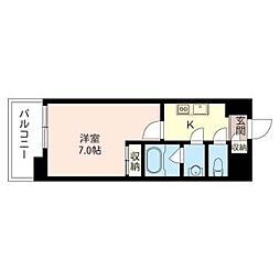 エスティメゾン白楽 1Kの間取図画像