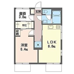 ペルテ高田 1LDKの間取図画像