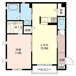 ファミーユ山手 1LDKの間取図画像