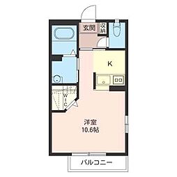 サンブリッジ ワンルームの間取図画像