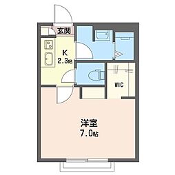 セントラル下永谷 1Kの間取図画像