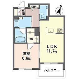 グランメゾン戸塚 1LDKの間取図画像