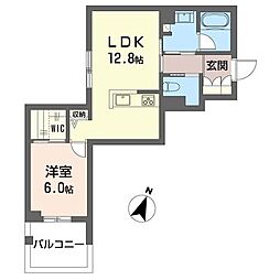 グランメゾン戸塚 1LDKの間取図画像