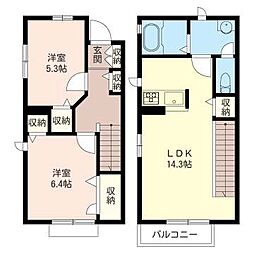 グリーンフォレスト 2LDKの間取図画像