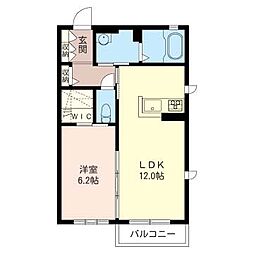 メゾンイズミ 1LDKの間取図画像