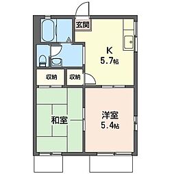 サン・モール-A 2Kの間取図画像