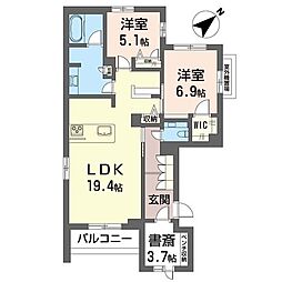 間取図画像 2SLDK