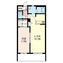 エアリーガーデン 1LDKの間取図画像
