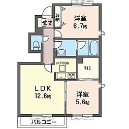 間取図画像 2LDK