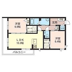 ILCUORE 2LDKの間取図画像