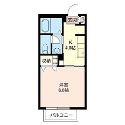 シャーメゾン湘南 1Kの間取図画像