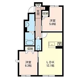 間取図画像 2LDK
