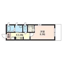 ティアレ 1Kの間取図画像