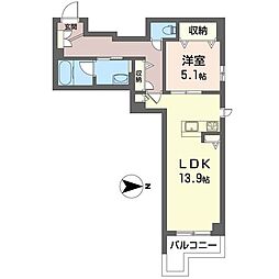 ReunirGracias川口 1LDKの間取図画像