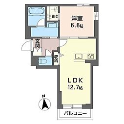 ココル・イグレック 1LDKの間取図画像