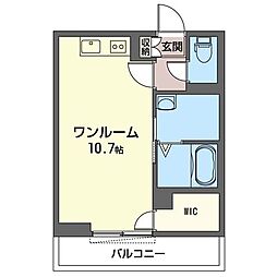 ヴェラ・グランディール ワンルームの間取図画像