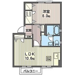 グランドソレーユ 1LDKの間取図画像