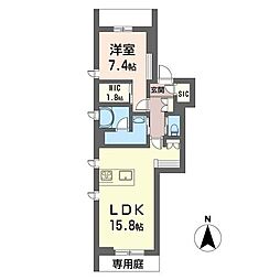 プレジール 1LDKの間取図画像