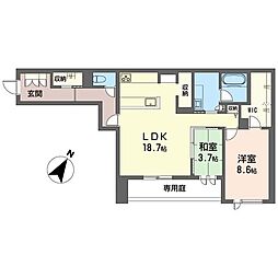 エルシエル 2LDKの間取図画像