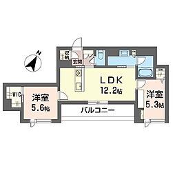 エルシエル 2LDKの間取図画像