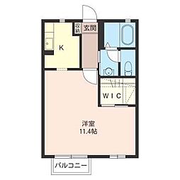 プレミールE ワンルームの間取図画像