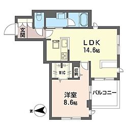 ラコルト井荻 1LDKの間取図画像