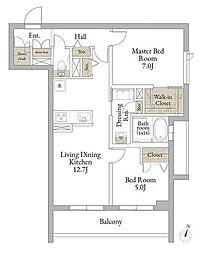Ｒｅｌａｆｏｒｔ中野富士見町 2階2LDKの間取り