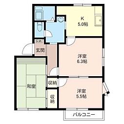 フレグランスU 3Kの間取図画像
