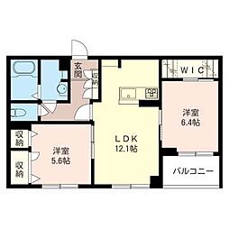 Ｇｒａｎ　Ｒｅｇａｌｏ（グランレガーロ） 1階2LDKの間取り