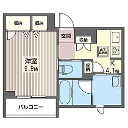 Alflat 1Kの間取図画像