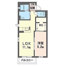 ペガサスA 1LDKの間取図画像