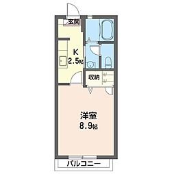 ディアス・コスモ大泉弐番館 1Kの間取図画像