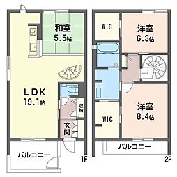 トロワ 2階3LDKの間取り