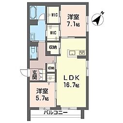 間取図画像 2LDK