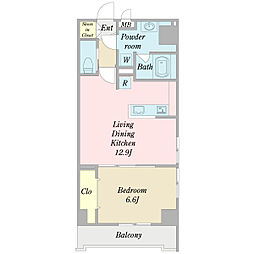 サントル　ビレッジ 3階1LDKの間取り