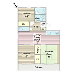 間取図画像 3LDK