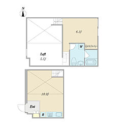 Y'scharme 1LDKの間取図画像