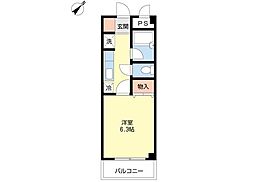 第2正松ビル 1Kの間取図画像