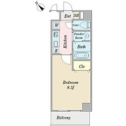 メゾン・ラポール 1Kの間取図画像